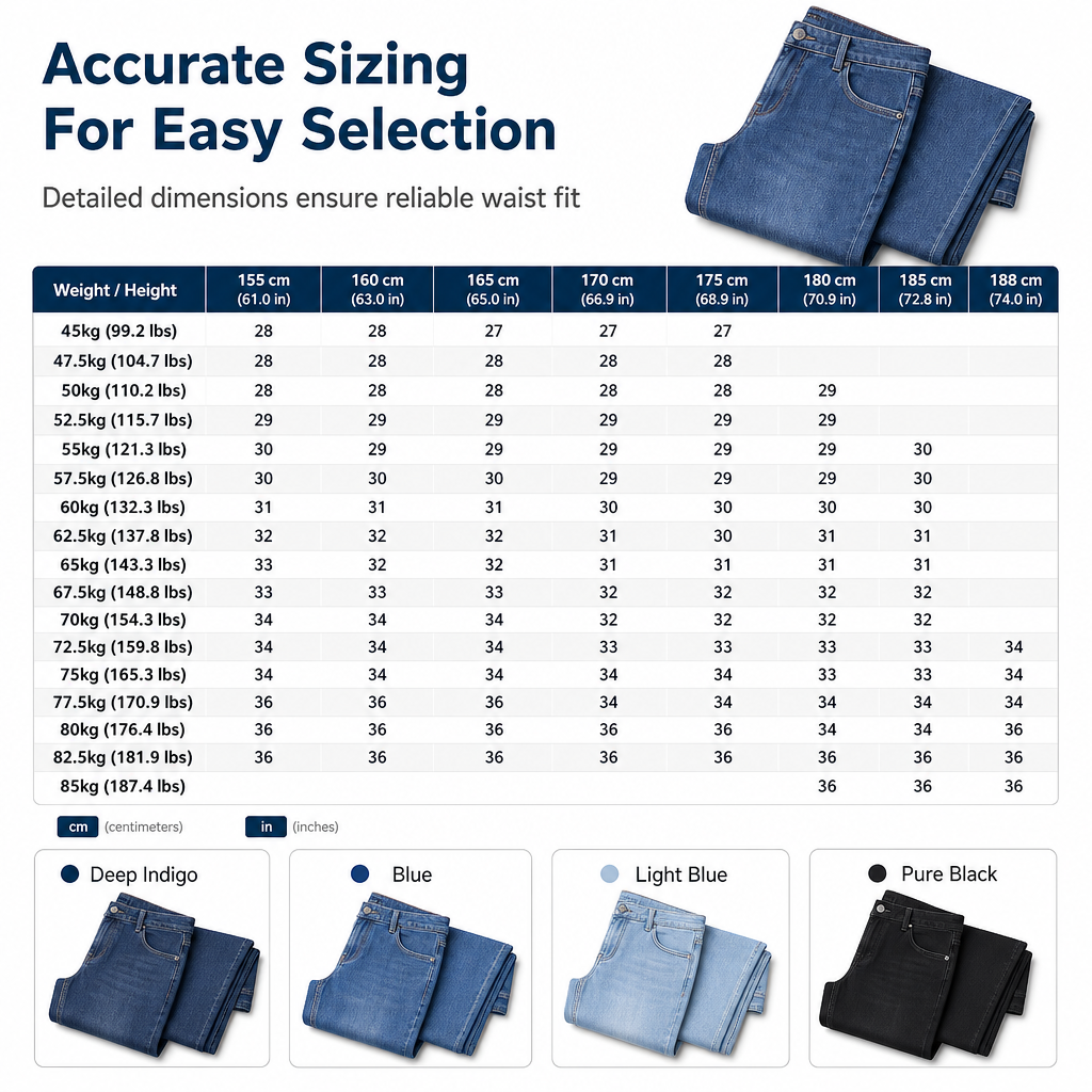 Men's Stretch Slim Fit Jeans Casual Mid Rise Denim Pants