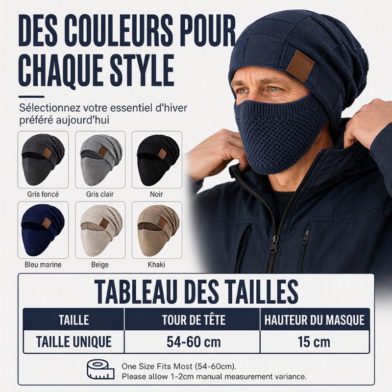 🥳Over 50,000 sold!🥳 Women's thermal winter beanie with built-in face mask