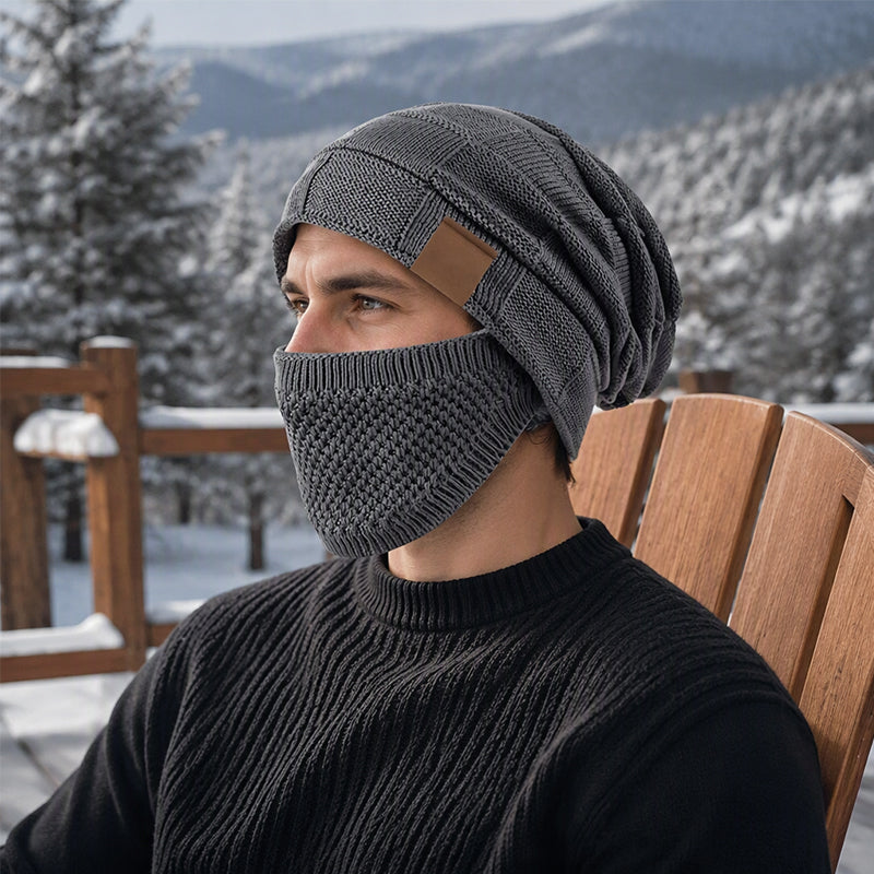 🥳Over 50,000 sold!🥳 Women's thermal winter beanie with built-in face mask