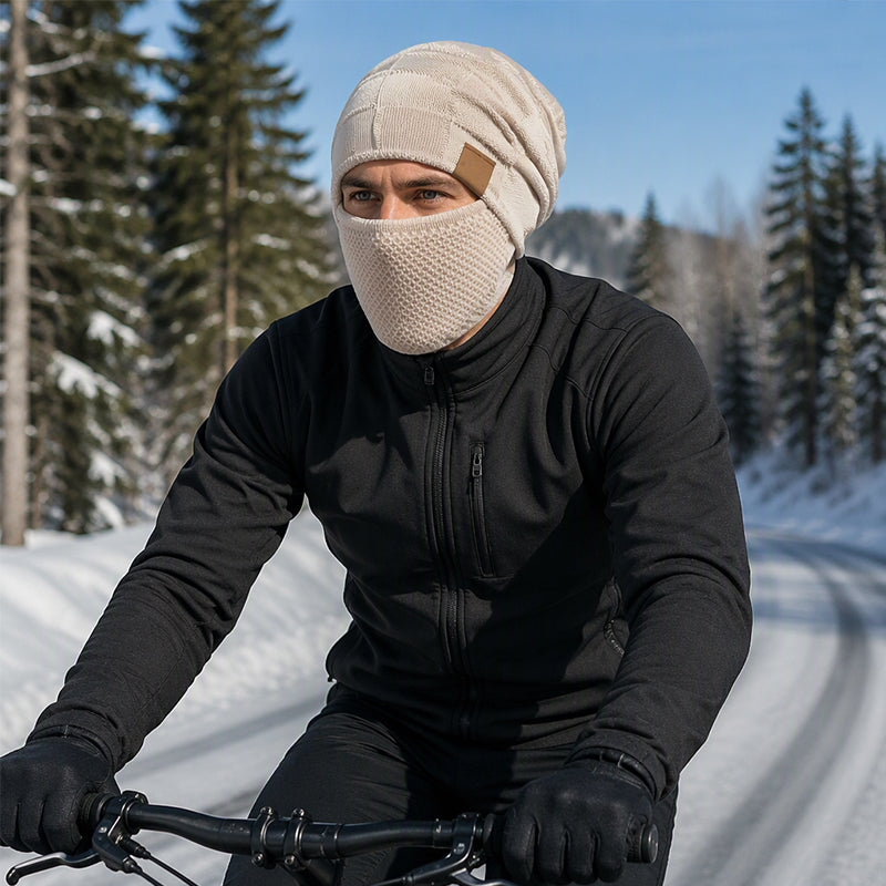🥳Over 50,000 sold!🥳 Women's thermal winter beanie with built-in face mask