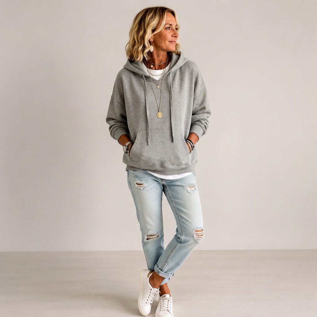 Women's Casual Oversized Drawstring Hoodie