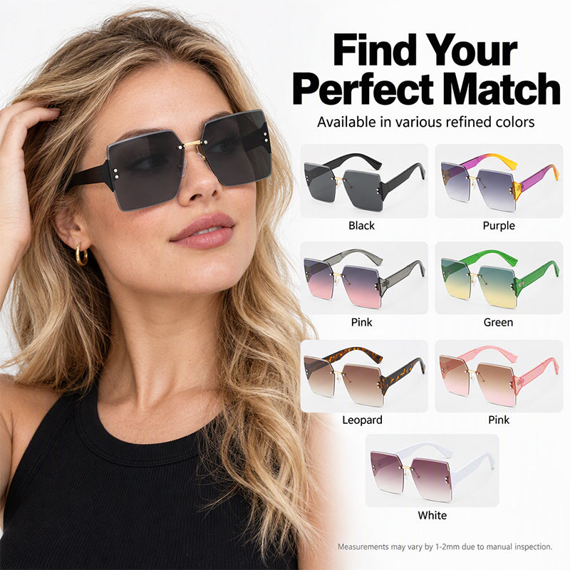 Women's Fashion Frameless Square Sunglasses