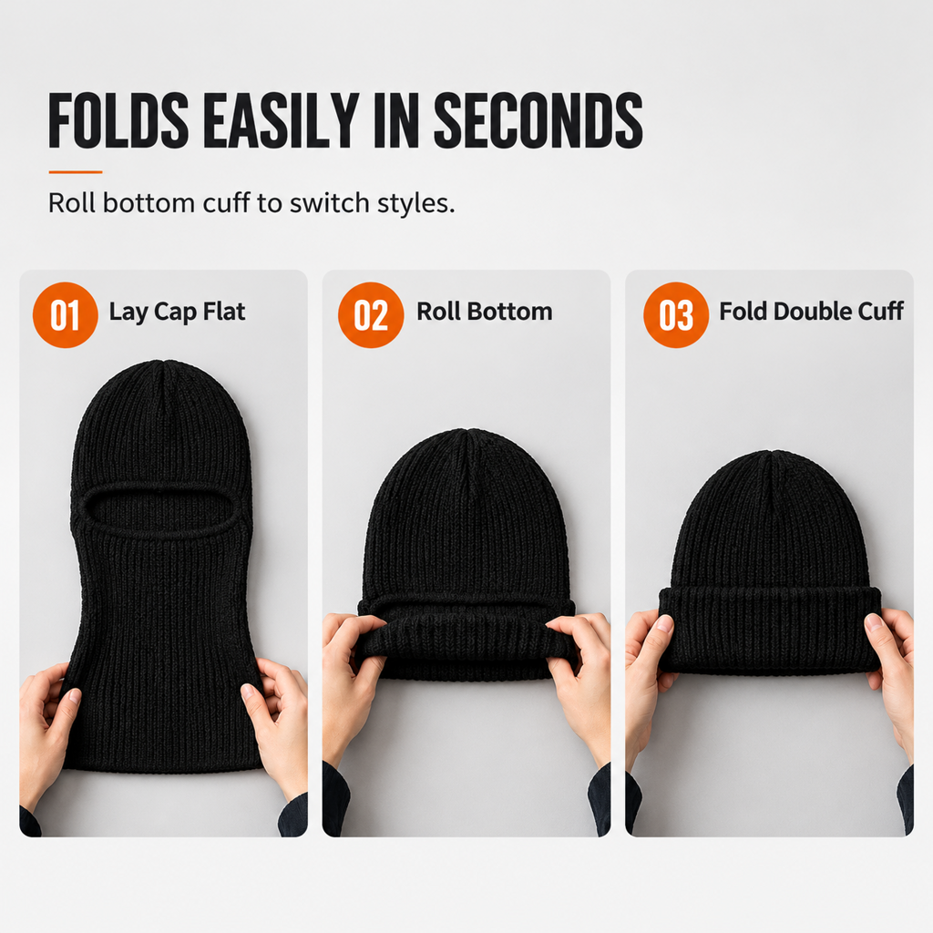 Warm and Windproof Winter Knit Hat