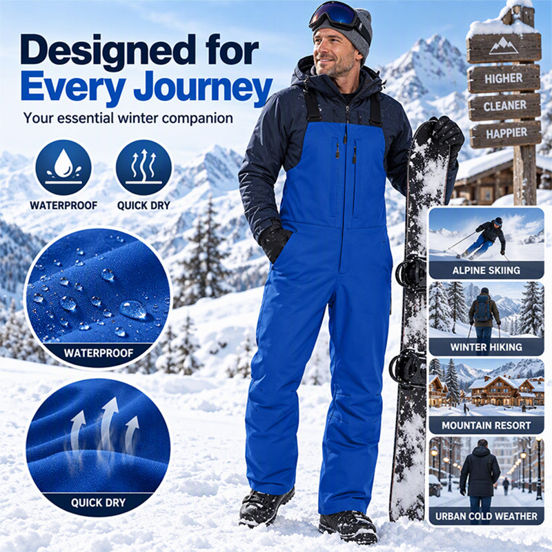 ❄️ Stay Dry, Full-Coverage Snow Protection | Unisex Waterproof Ski Bib Pants