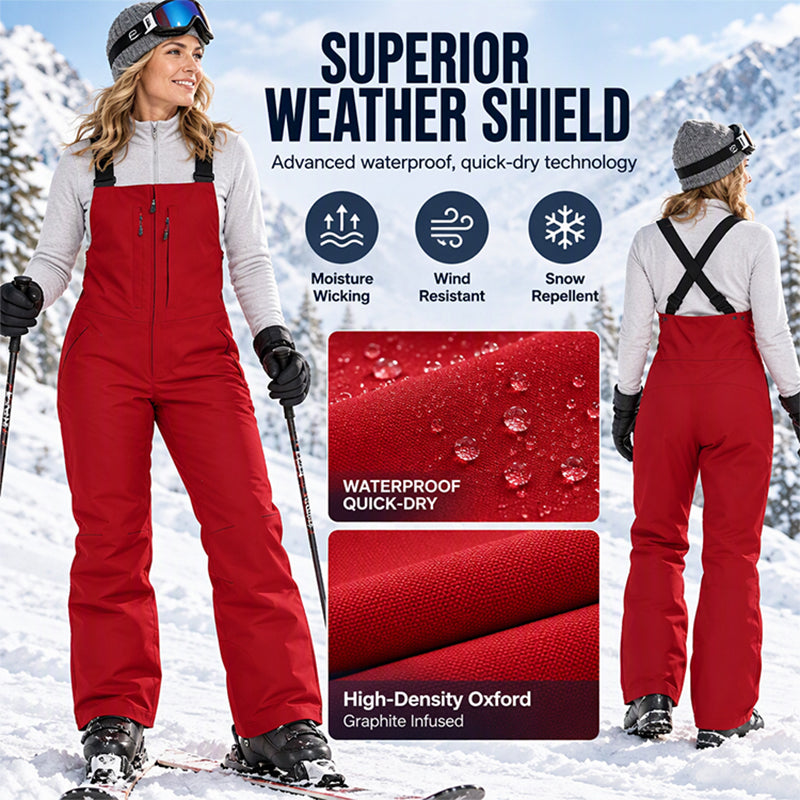 ❄️ Stay Dry, Full-Coverage Snow Protection | Unisex Waterproof Ski Bib Pants
