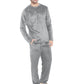 🌙 All-Night Warmth, Soft Velvet Feel | Men's Cozy Thermal Velvet Pajama Set