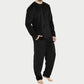 🌙 All-Night Warmth, Soft Velvet Feel | Men's Cozy Thermal Velvet Pajama Set