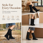🖤👢Black Friday Sale | Faux Suede Texture, Stylish & Versatile – Women's Slouchy Mid-Calf Boots ✨