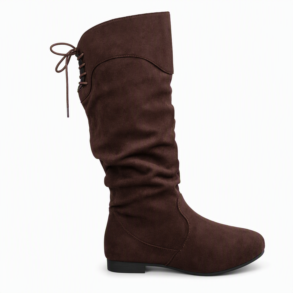 🖤👢Black Friday Sale | Faux Suede Texture, Stylish & Versatile – Women's Slouchy Mid-Calf Boots ✨