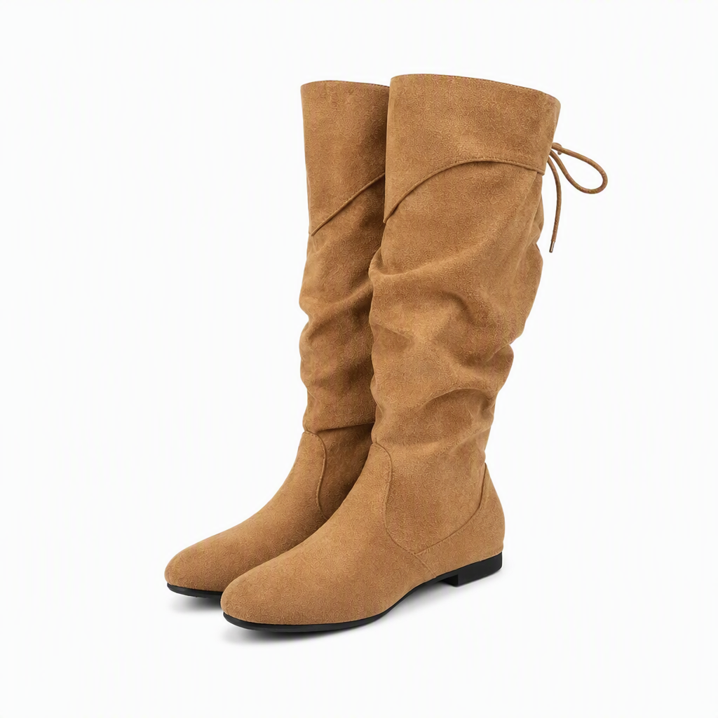 🖤👢Black Friday Sale | Faux Suede Texture, Stylish & Versatile – Women's Slouchy Mid-Calf Boots ✨
