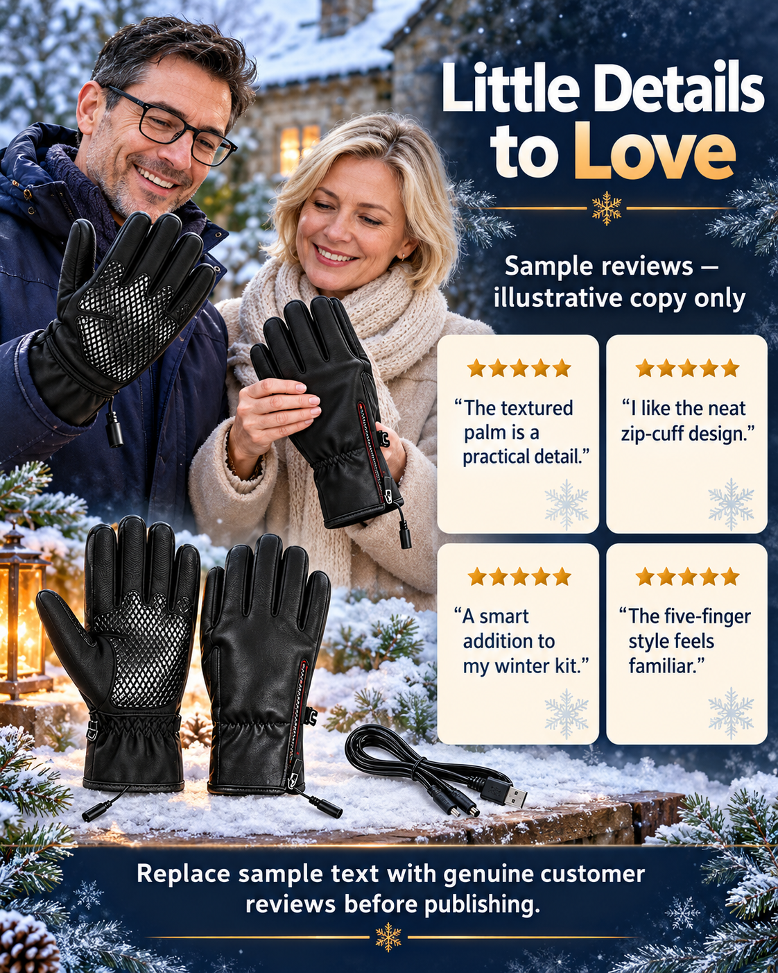 🔥❄️ WINTER WARMTH SALE! 🧣💕 50% OFF! ✨Winter Outdoor Warm Electric Heated Gloves