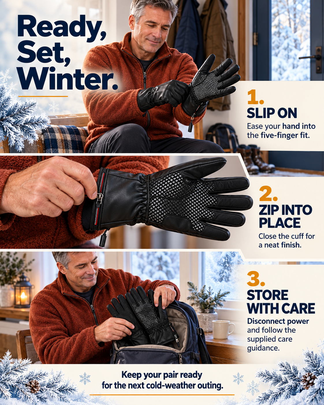 🔥❄️ WINTER WARMTH SALE! 🧣💕 50% OFF! ✨Winter Outdoor Warm Electric Heated Gloves