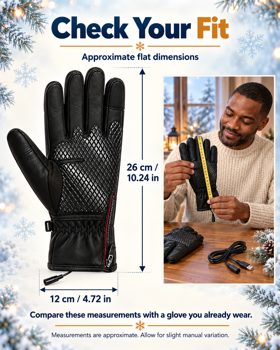 🔥❄️ WINTER WARMTH SALE! 🧣💕 50% OFF! ✨Winter Outdoor Warm Electric Heated Gloves