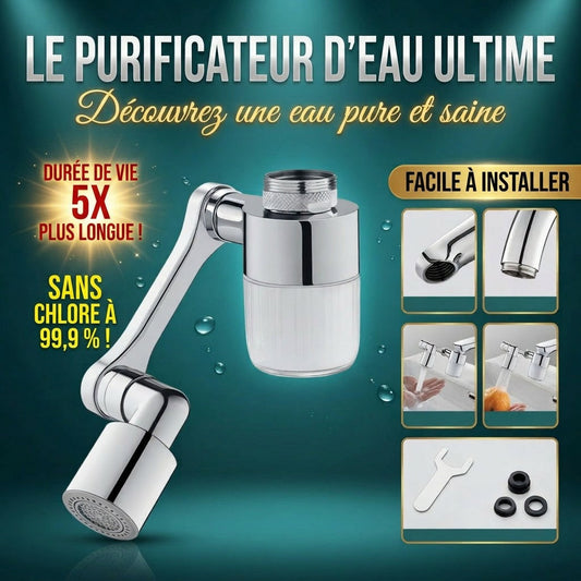 🔄 Robinet multifuncțional rotativ la 360° – alamă placată în 9 straturi – braț rotativ la 1080°, mod dublu și filtru de apă – pentru bucătărie și baie