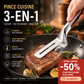 🔥Vânzări de peste 5.000 de bucăți！🍳 Clește de bucătărie 3-în-1 din oțel inoxidabil – Multifuncțional pentru gătit, grătar și servire | Robust, rezistent și practic